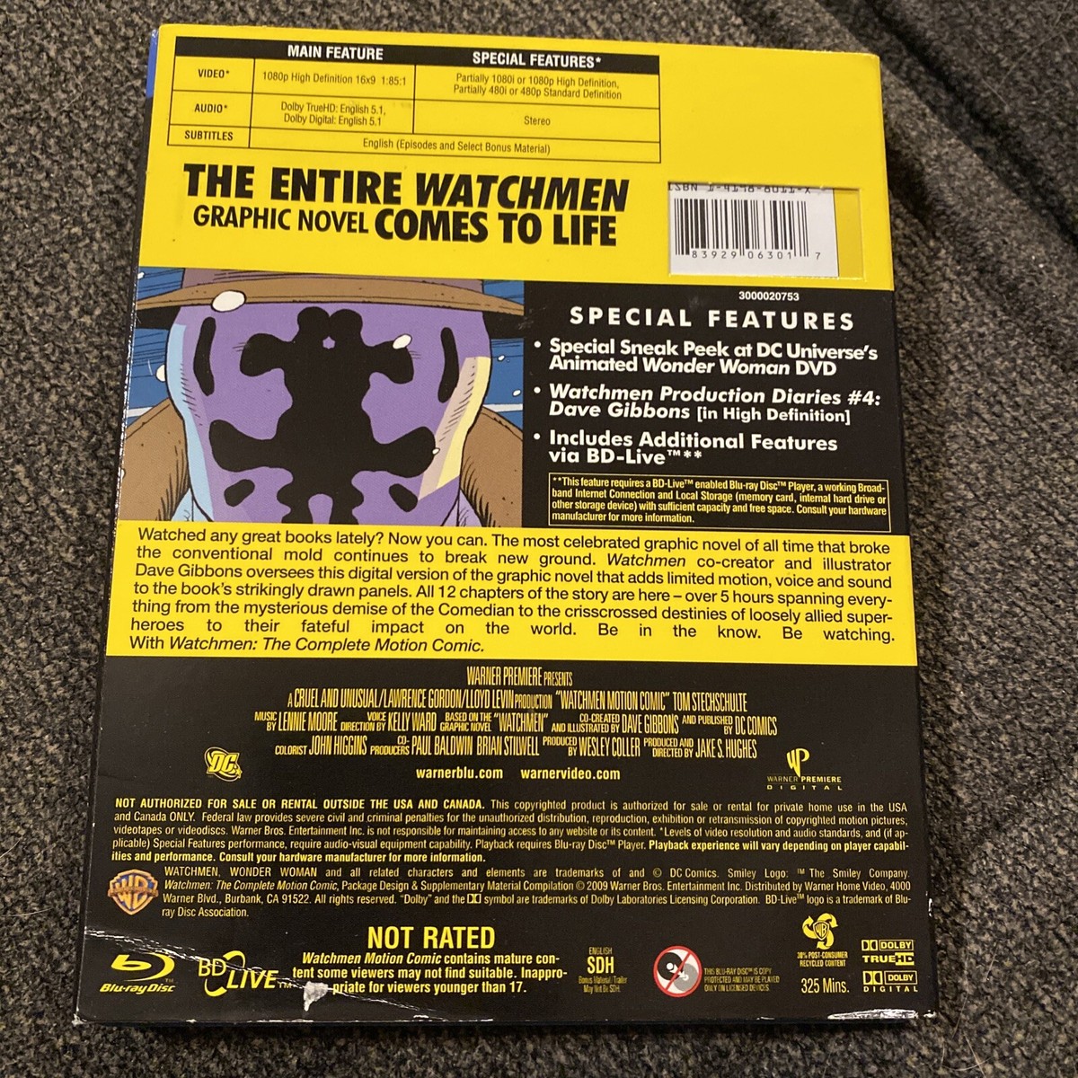 Watchmen - Motion Comics (Blu-ray Disc, 2009) 883929063017| eBay