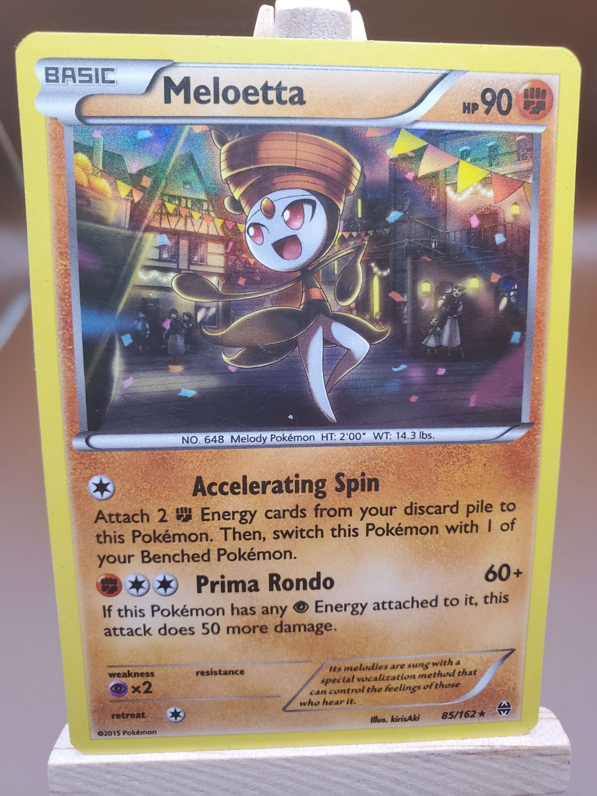 Pokemon TCG Meloetta 85/162 Holo Rare XY Breakthrough LP