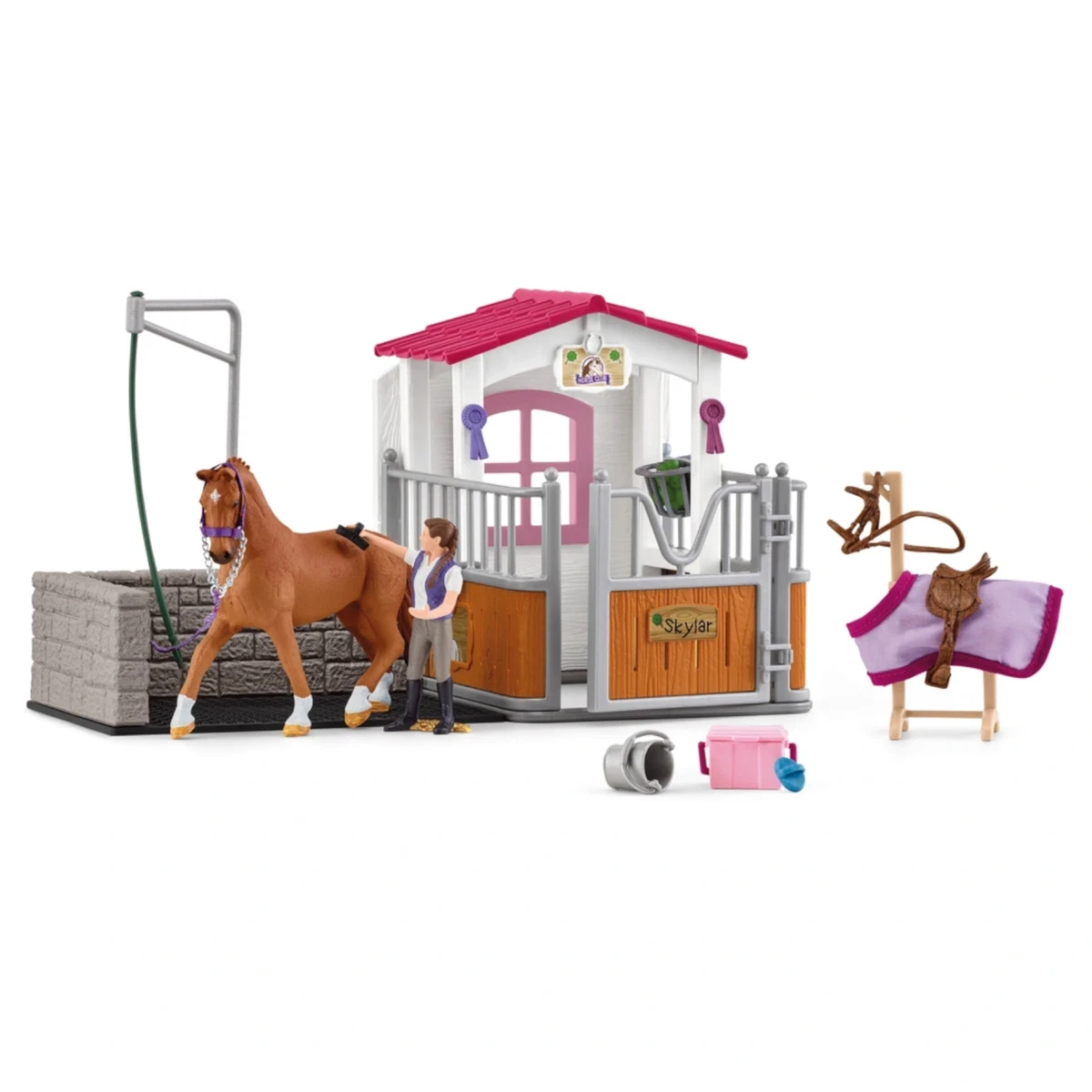 Schleich Horse Club 72177 Stable and Rider Bundle Set Horses Stall