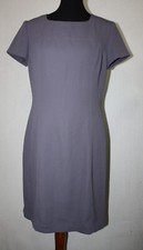 Vtg Ann Taylor Sz 10 Solid Gray Knit Sheath Dress Cap Sleeve USA Made