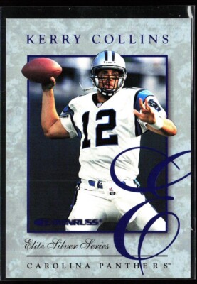 1997 Donruss Elite Carolina Panthers Football Card #12 Kerry Collins Blue /5000