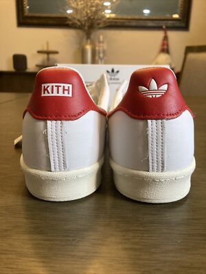 Size 12 - Kith x adidas Campus 80s Classics Program - White Red