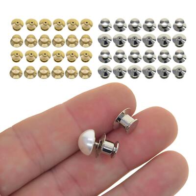 24Pcs Safety Metal Pin Backs Locking Pin Keepers Backings Clasp for ...