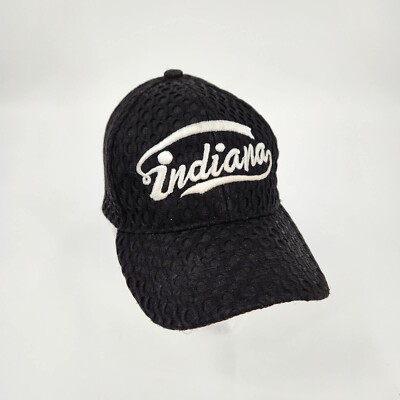 Indiana Black And White Hook And Loop Hat