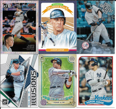 Aaron Judge 6 Card Insert Lot with 2019 Donruss Action All Stars Vector NM