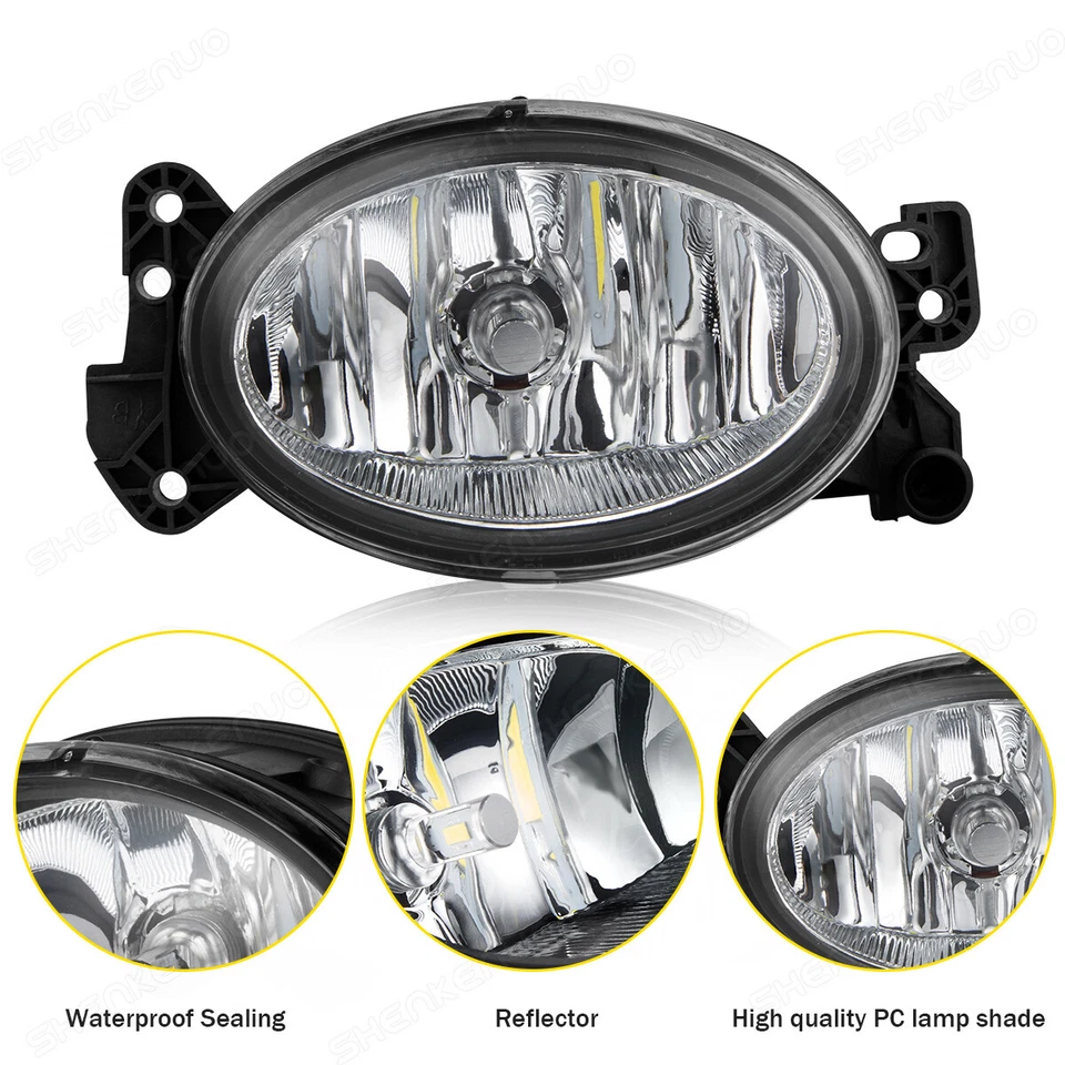 Par de faros antiniebla LED para Mercedes Benz W211 E320 E350 E550 2007 2008 2009 Foto 3 de 4
