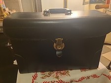 Vintage Crestlock Co. Newyork Top Grain Leather Locking Briefcase Case Bag