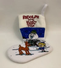 Rudolph Island Misfit Toys Christmas Stocking Rudolph Hermie 11” Tush Tag