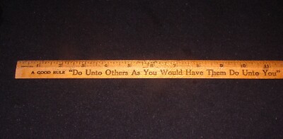 Coca Cola Bottling Co.~Do Unto Others As You Would Have Them Do To You~Wood Rule