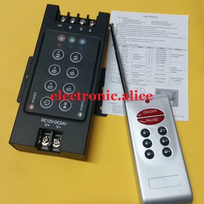 8Key RF Wireless Remote Controller For RGB 5050/3528 SMD LED Lights ...