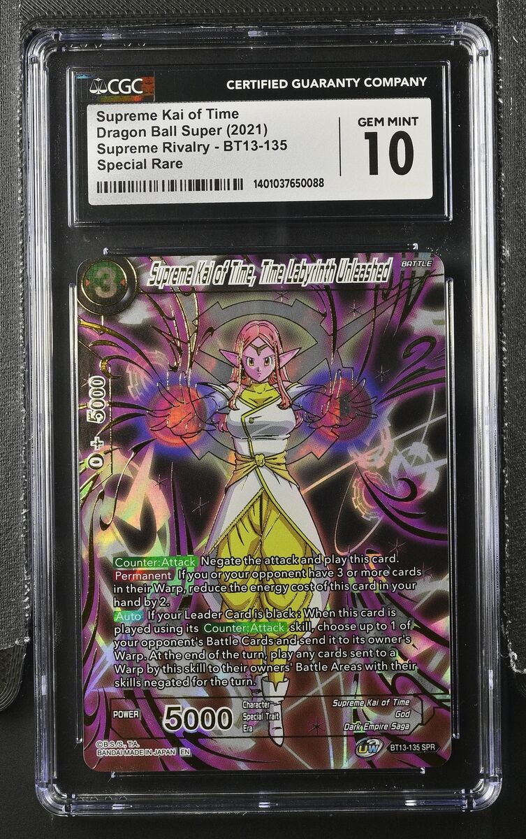 CGC 10 Supreme Kai Time Labyrinth Unleashed BT13-135 DBS CGC 10 Supreme Kai Time Labyrinth Unleashed BT13-135 DBS