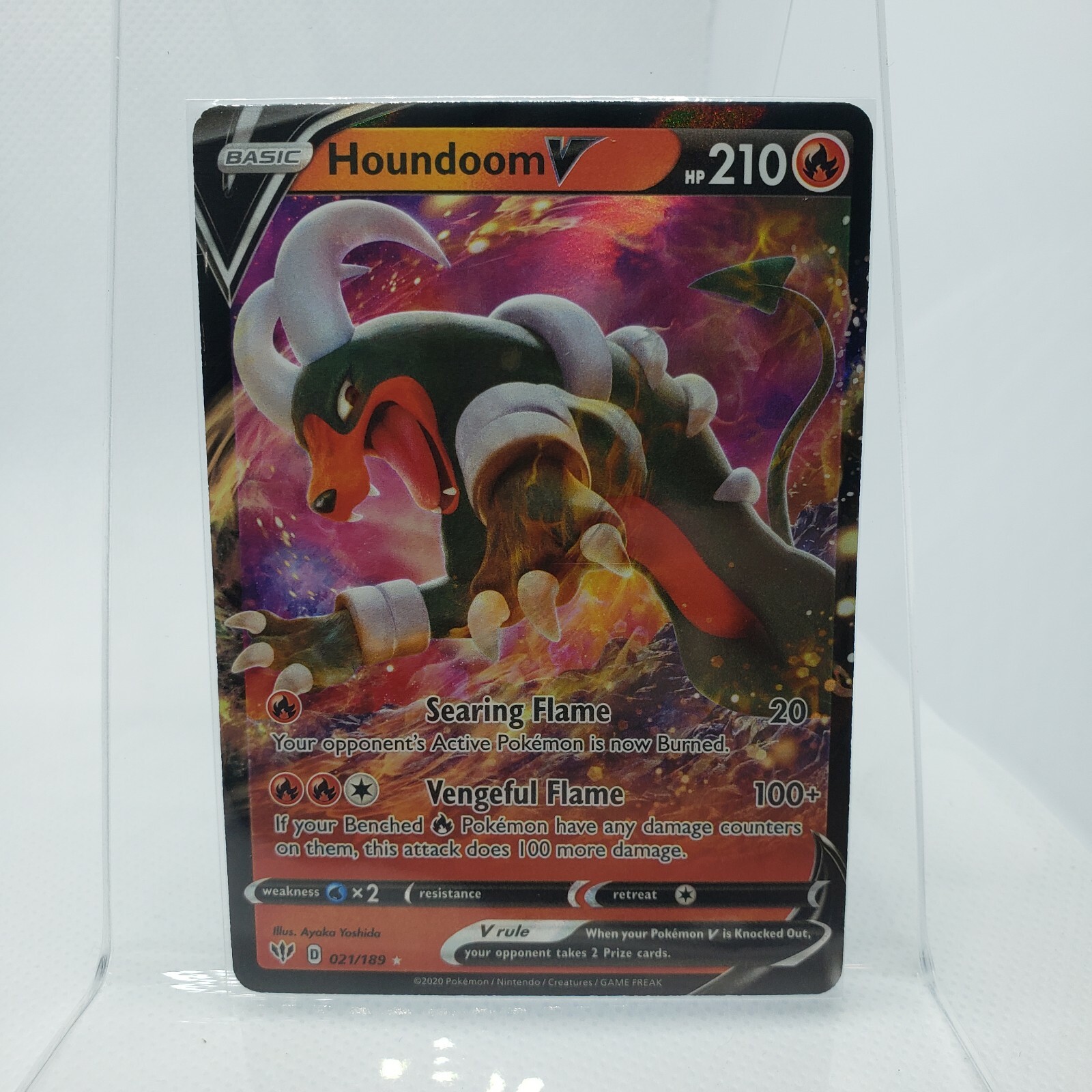 Houndoom V 021/189 Darkness Ablaze Pokémon TCG Full Art Ultra Rare Near Mint