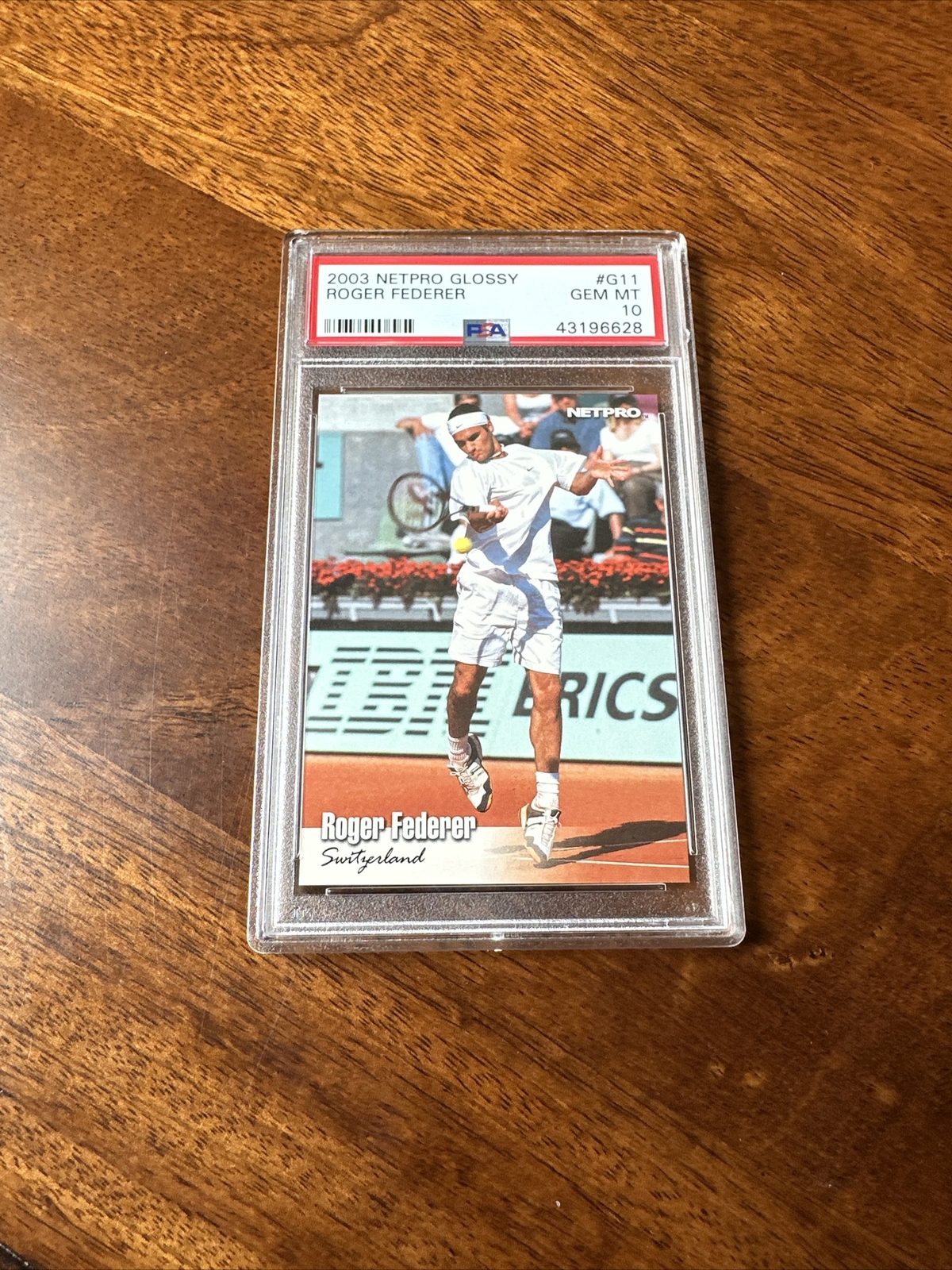 2003 NETPRO GLOSSY #G11 RC ROOKIE ROGER FEDERER PSA 10 /5000 SWITZERLAND 🎾