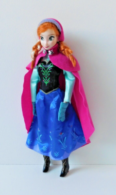 DISNEY Store Frozen Princess Anna 12'' Pose-able Figure Classic Doll Toy