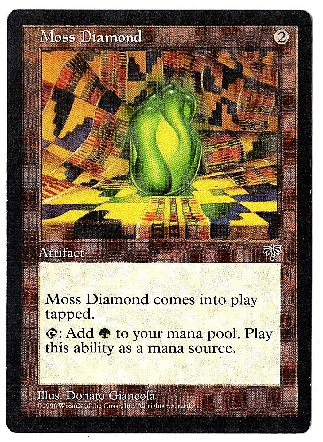 Moss Diamond - Mirage 1996 MTG Artifact (Green)  LP  B