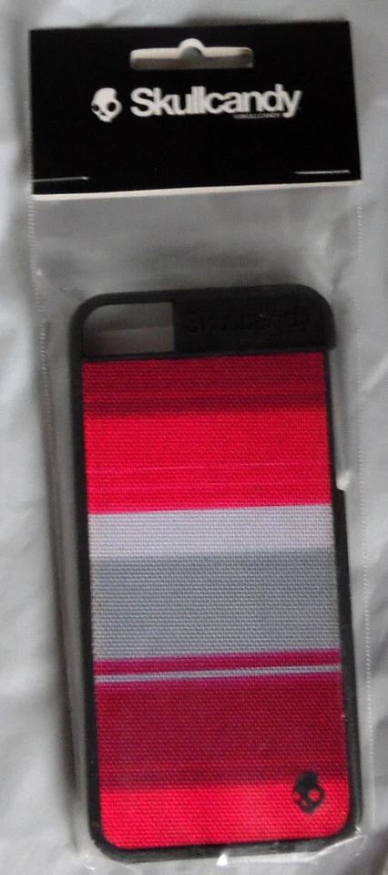 Skullcandy - Funda envolvente para iPhone 5 - Raya rosa con gris - NUEVA Foto 2 de 2