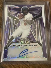 2022 Leaf Metal Draft Malik Cunningham Auto Purple 3/4 His Jersey # 🔥🔥🔥