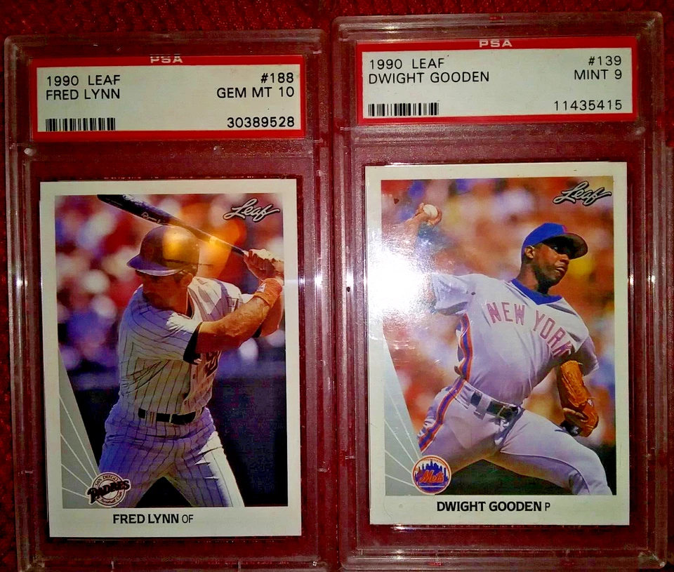 1990 LEAF LYNN PSA 10 GEM MT & PSA MT 9 NQ & THOMAS RC NO300 И БОЛЕЕ ЛОТ ИЗ 10 - Изображение 4 из 4