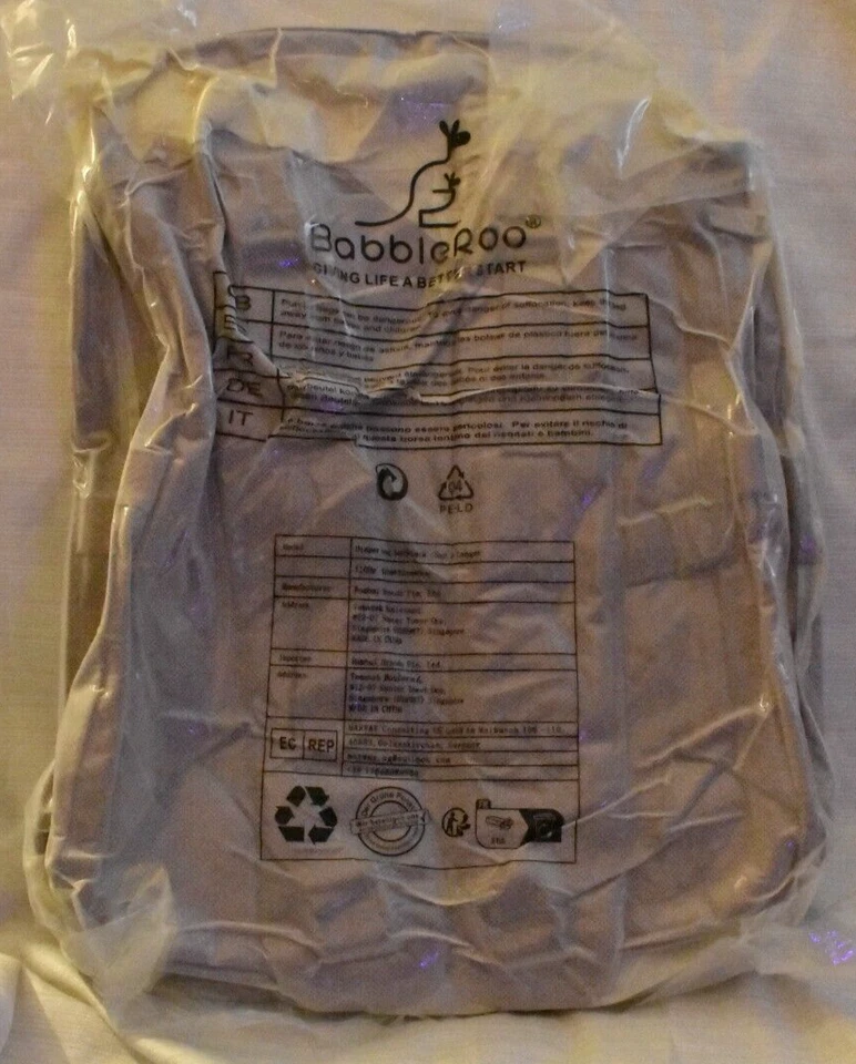 BABBLEROO  DIAPER BAG BACKPACK - BABY ESSENTIALS TRAVEL TOTE, PURPLE, UNISEX NEW - Image 2 of 4