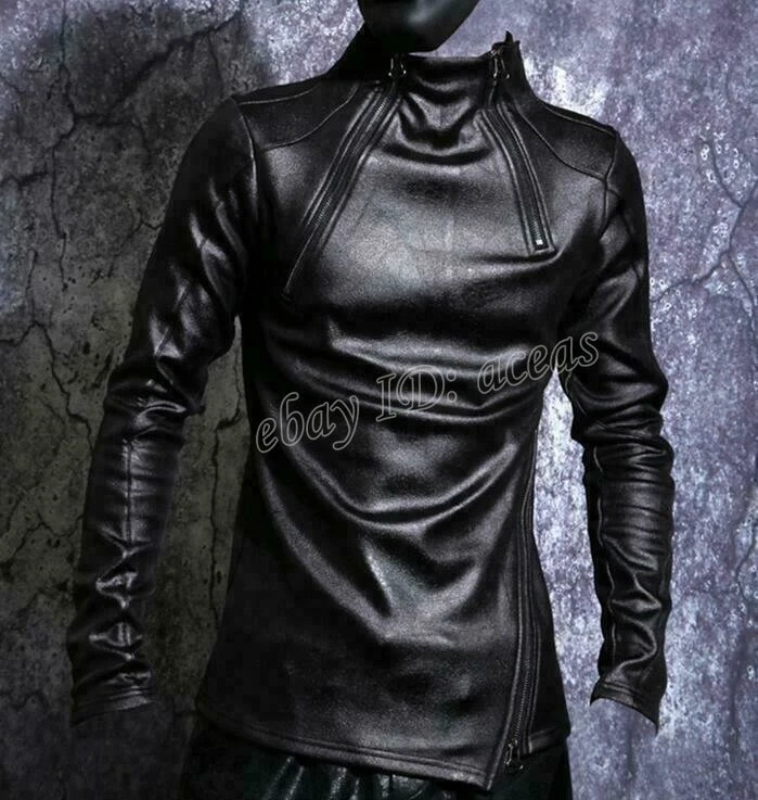 Leather pullover shirt sales