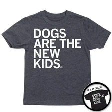 NWT Dogs are the New Kids T-Shirt Small Grey - Unisex (measurements in photos)