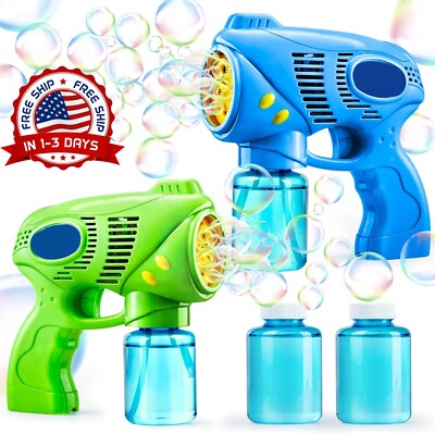 Pistolas Maquina De Burbujas Juguetes Para Niños y Niñas Al aire libre 2 PCS NEW