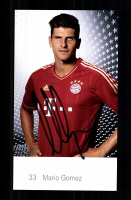 Mario Gomez Autogrammkarte Bayern München 2012-13 Original Signiert