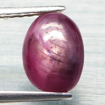 Rubis Étoile Rouge De Madagascar - 3.41 Carats - Cabochon Ronde - Non Chauffé - Neuf Avec Certificat
