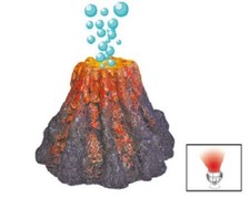 Aquarium Bubbling Volcano LED Ornament Decoration - Large