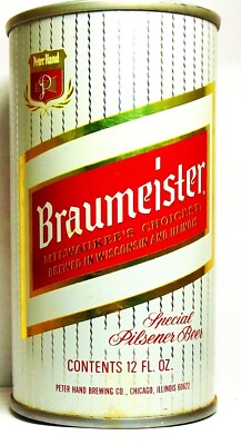 can Braumeister Beer 12 oz. 1970s Chicago pul top empty Combine shipping