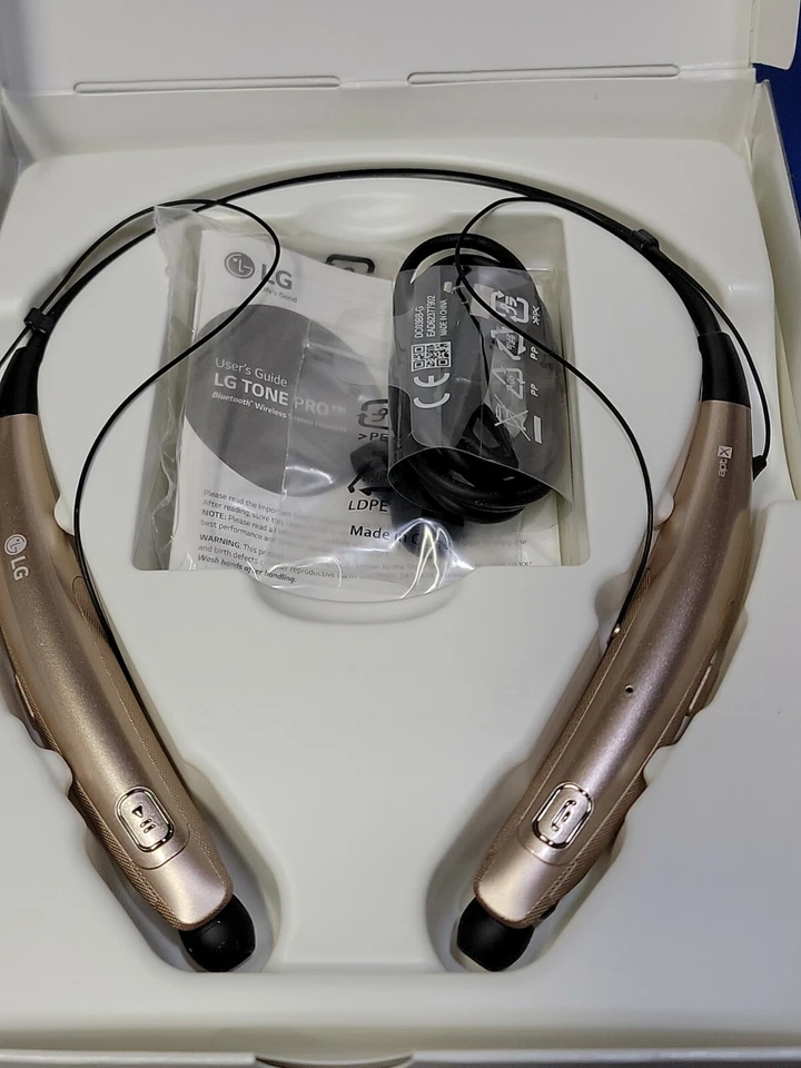 LG HBS-770 Tone Pro Wireless Headphones Neckban Bluetooth (GOLD)NEW NOT SEALED - Image 4 of 4