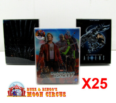 25x BLU-RAY 4K UHD MOVIE - OVERSIZED BOX SET (SIZE B4O A) - CLEAR PROTECTIVE BOX