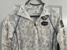 Florida Gators 1/4 Zip Long Sleeve Colosseum Camo Pullover Shirt, Wm's Small