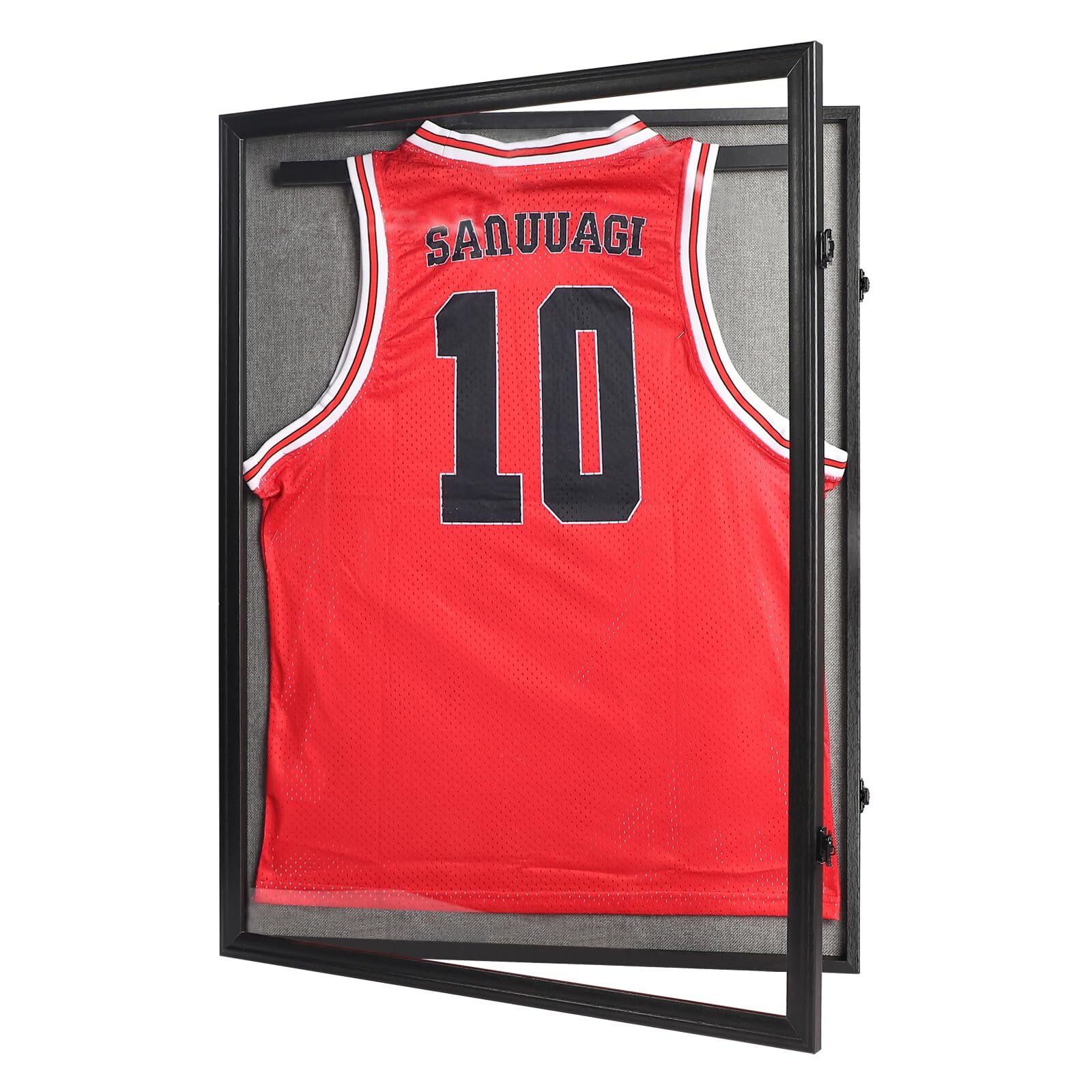 Jersey Frame Display Case Large Lockable Sports Jersey Frame Shadow Box with ...-image