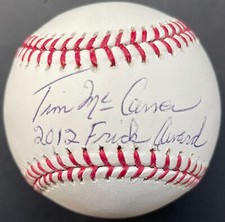 Tim McCarver Autographed MLB Rawlings Baseball Signed JSA Cardinals Phillies