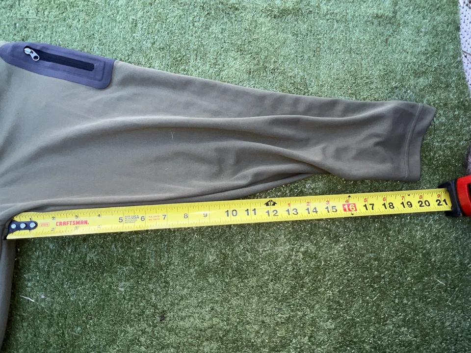 Camisa Pullover Sage Para Hombre Extra Grande Verde Manga Larga Rendimiento Pesca Top Foto 4 de 4