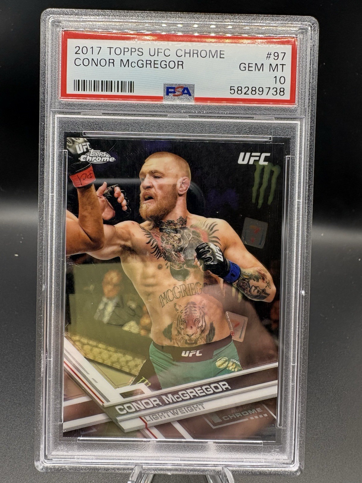 2017 Topps UFC Chrome‼️CONOR McGREGOR‼️ #97 GEM MT 10 view 1