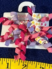 Vintage Gymboree Curly Hair Bow Clips 2010 Fairy Fashionable -NEW-