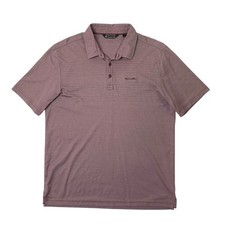 Travis Mathew Polo Shirt Mens L Large Plum Pima Cotton Blend Performance Golf