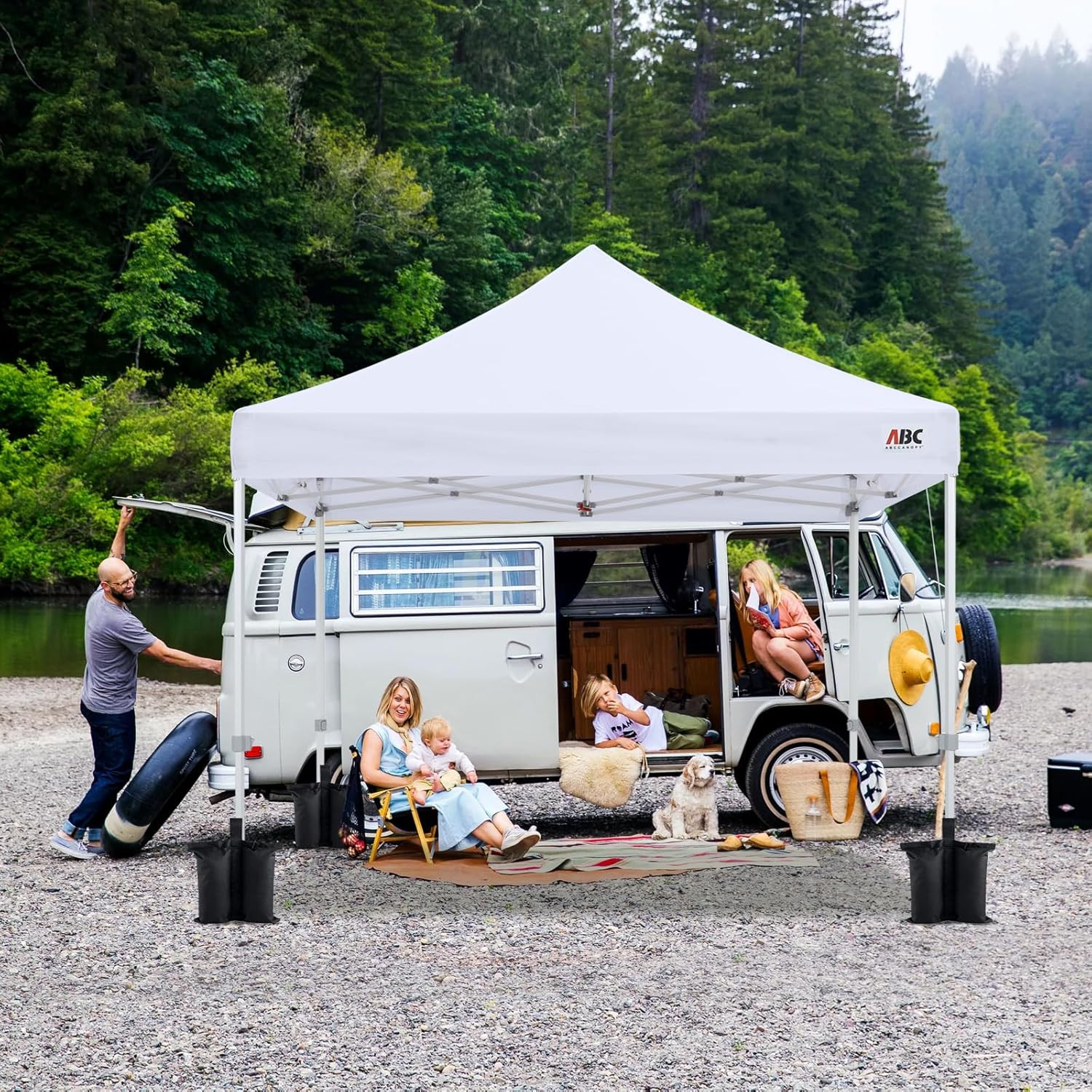 Canopy Weights 120 LBS Gazebo Tent Sand Bags,4Pcs-Pack (Black)