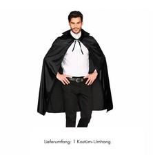 Kostüm-Cape Umhang schwarz, 120cm lang