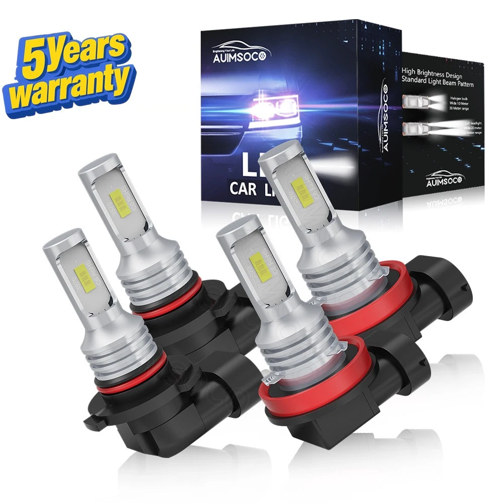 10000K LED Headlight Hi Low Beam Bulbs Combo KIT White For 2015-2023 Ford F 150