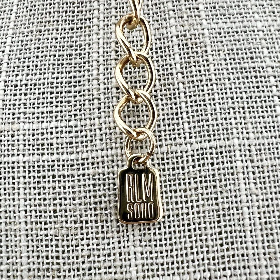 "Collar RLM SoHo tono dorado declaración Robert Lee Morris firmado 18-21""" Foto 2 de 4