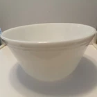 Vtg. Federal Glass Oven Ware Mixing Bowl Milk Glass 8” Double Band