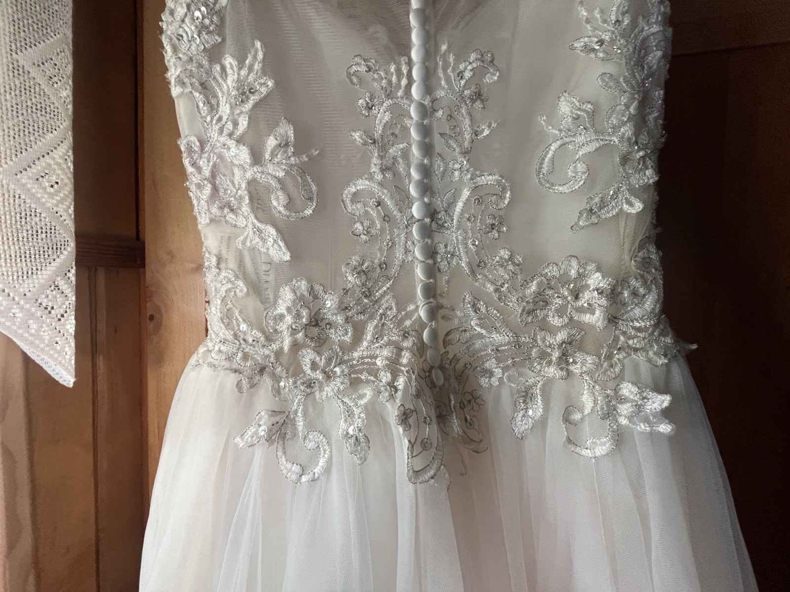 Gorgeous Lightweight Wedding Bride’s Dress A Line Cream White Ivory Size 6-8 UK image 3
