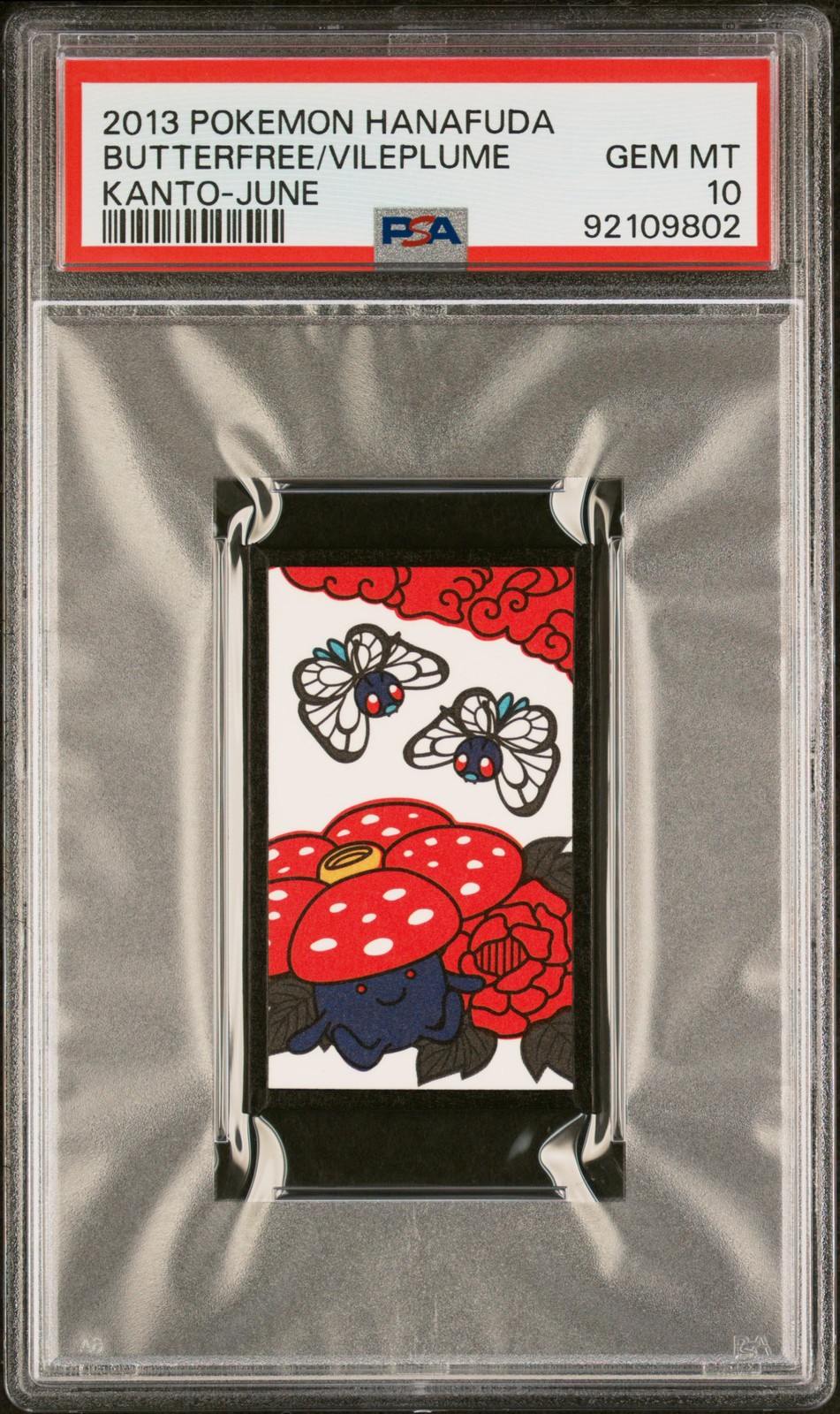 2013 POKEMON HANAFUDA KANTO JUNE BUTTERFREE/VILEPLUME PSA 10