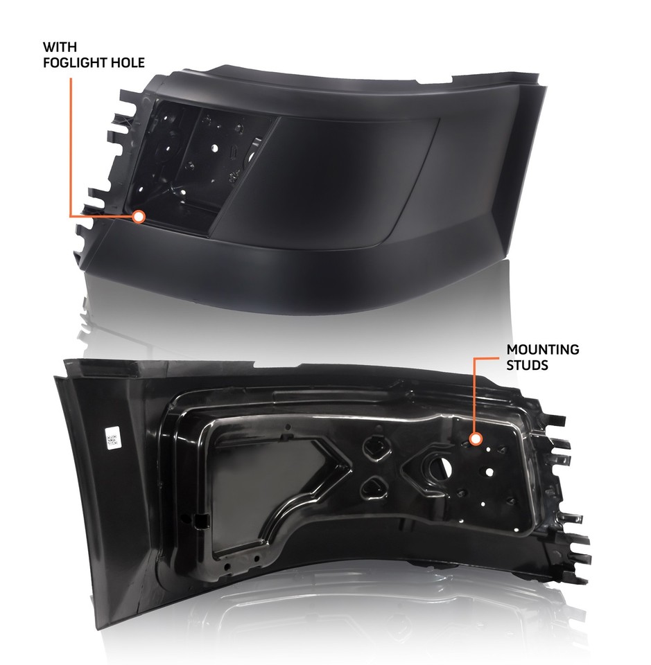 Volvo VNL 2004-2015 Extension Corner Bumper Left / Right Side w/ Fog ...