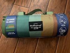 Weatherproof Vintage Camping Blanket 60x72 Polyester w/ Carry Strap