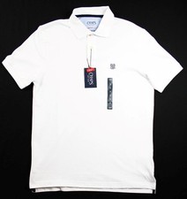 Chaps Mens Polo Shirt S Pullover Short Sleeve Stretch Casual Regular Fit White