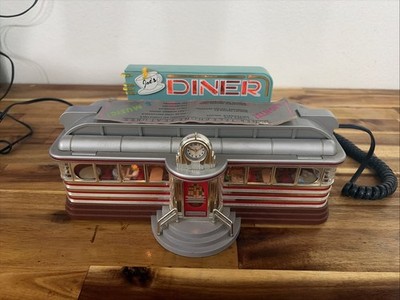 Telemania Joe s Diner Telephone Light Up Retro Novelty Phone Lights Music Works